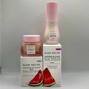 NEW Glow Recipe Mini Bundle | Watermelon Glow Dew Drops + AHA Night Treatment